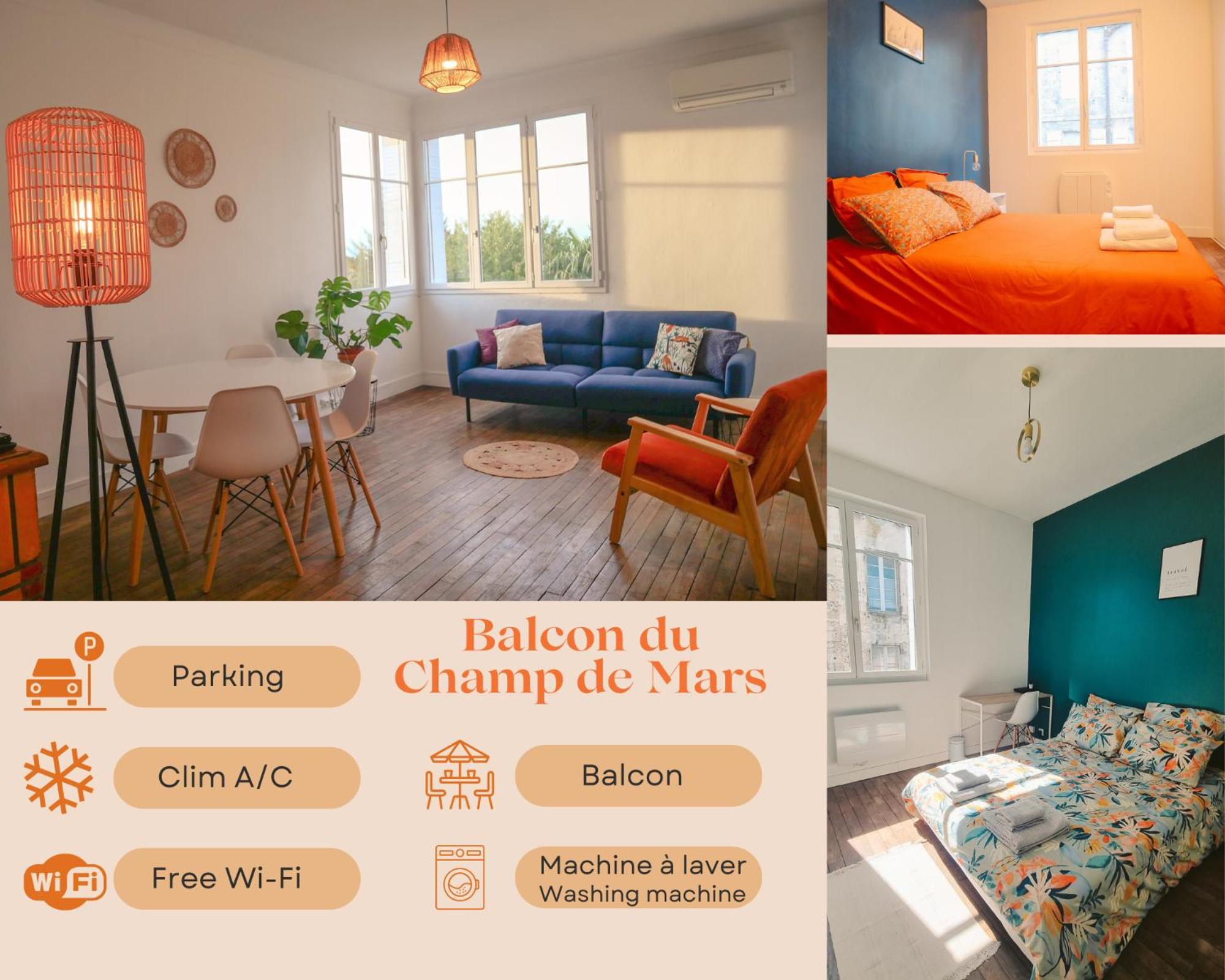 Balcon Du Champ De Mars - #Parking #Air Conditioner #Clim Angoulême Buitenkant foto
